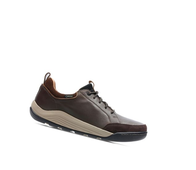 Clarks Ashcombe Bay Gore-tex Kozene Ležérne Tenisky Panske Tmavo Hnede | LQBV-27593