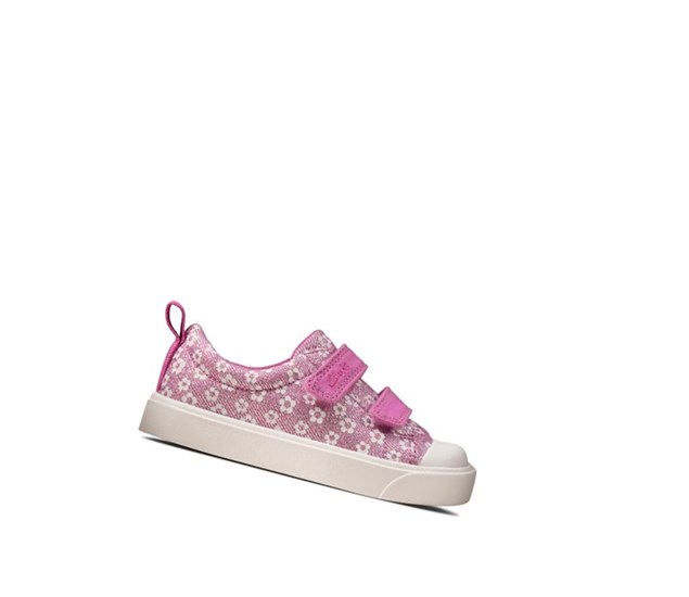 Clarks City Bright Floral Casual Obuv Chlapcenske Ruzove | ZFMB-83152