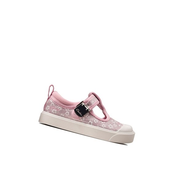 Clarks City Dance Floral Casual Obuv Chlapcenske Ruzove | AKRU-08614