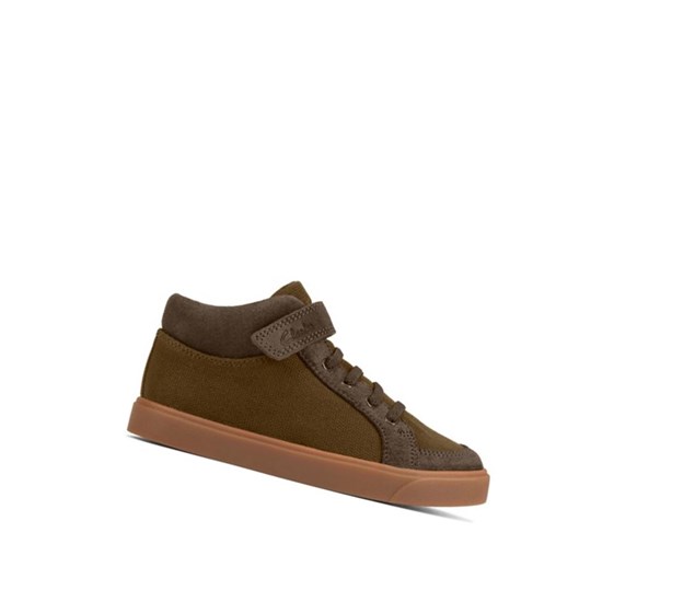 Clarks City Hop Casual Obuv Dievcenske Olivovo Zelená | OPMZ-81429