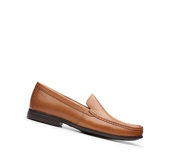 Clarks Claude Plain Mokasiny Panske Hnede | JEHF-83729