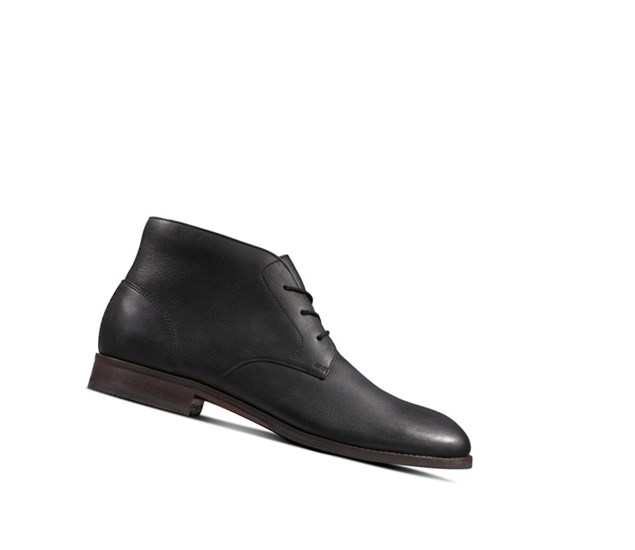 Clarks Flow Top Kozene Clenkove Cizmy Panske Čierne | KCGO-73162