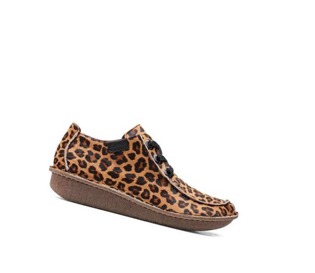 Clarks Funny Dream Print Kozene Balerinky Damske Leopardie | WAJL-29361