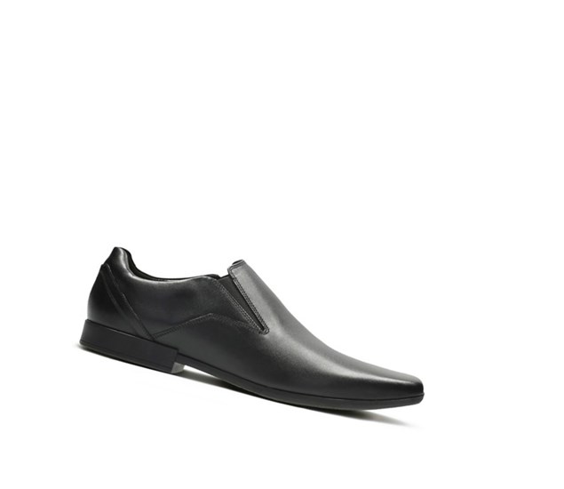 Clarks Glement Slip Kozene Slip On Tenisky Panske Čierne | POEF-89517