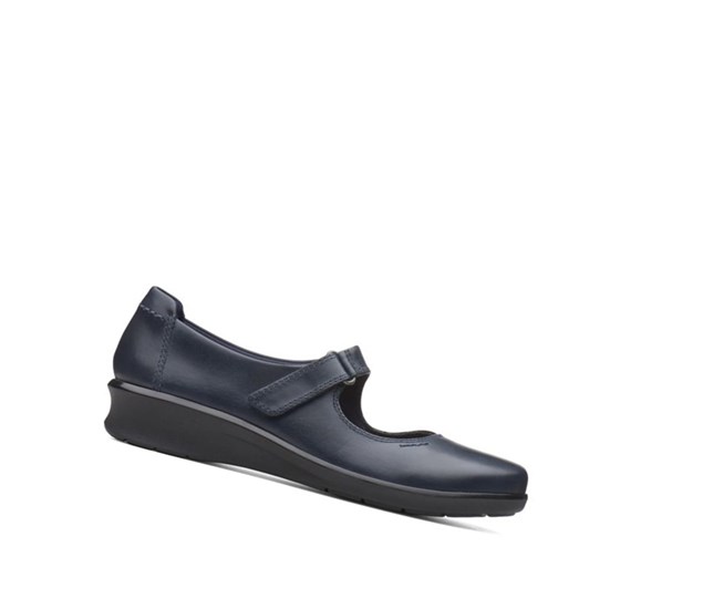 Clarks Hope Henley Kozene Balerinky Damske Námornícka Modrá | HBWG-14350