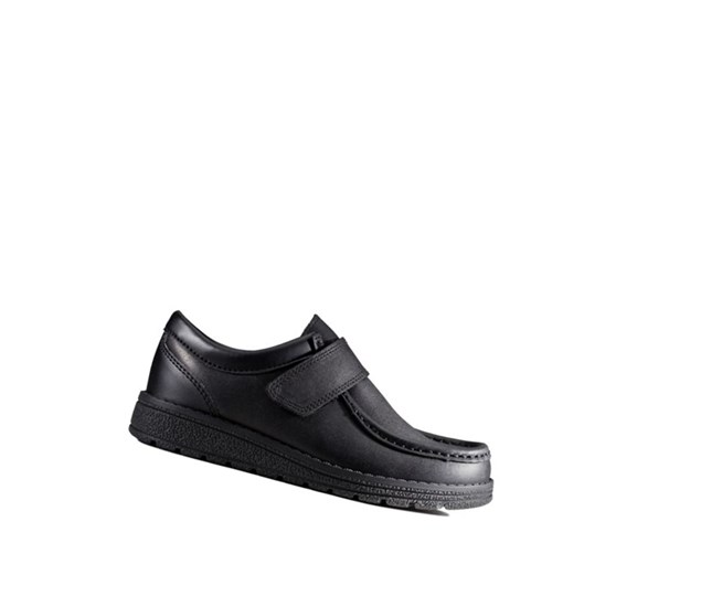 Clarks Mendip Pure Kozene Skolske Topanky Dievcenske Čierne | XBGO-06798