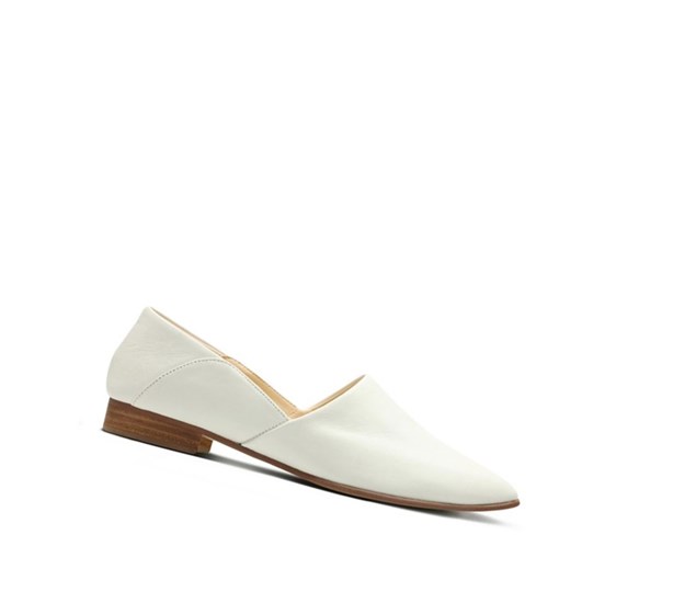 Clarks Pure Tone Kozene Balerinky Damske Biele | DBOH-57960