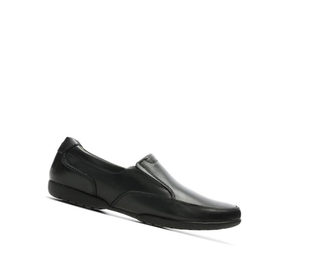 Clarks Recline Free Kozene Slip On Tenisky Panske Čierne | VFGI-79532