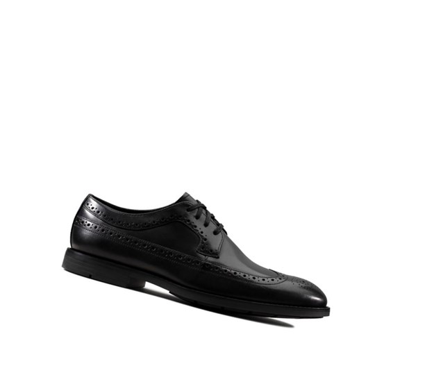 Clarks Ronnie Limit Kozene Brogue Topanky Panske Čierne | UQIL-64519