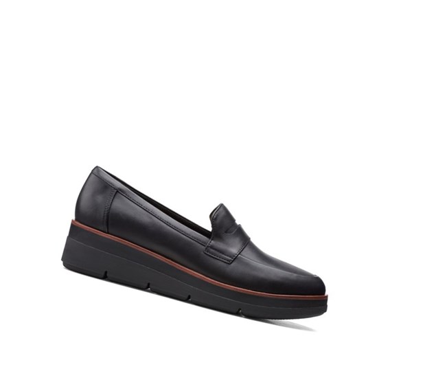 Clarks Shaylin Step Kozene Slip On Tenisky Damske Čierne | SKXW-94617