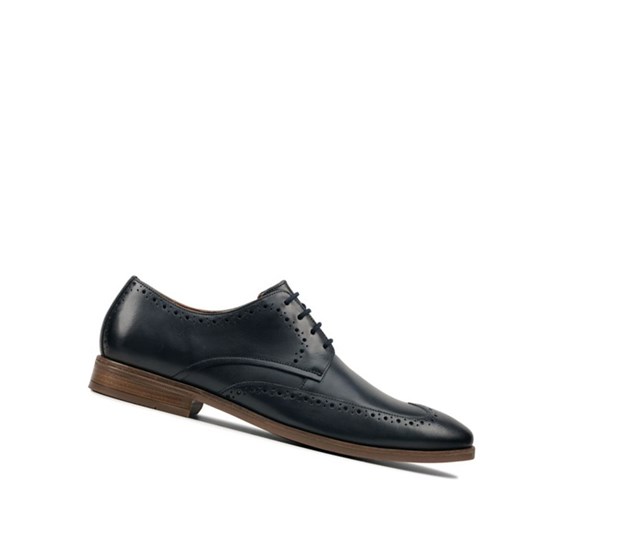 Clarks Stanford Limit Kozene Brogue Topanky Panske Námornícka Modrá | JKQR-49731