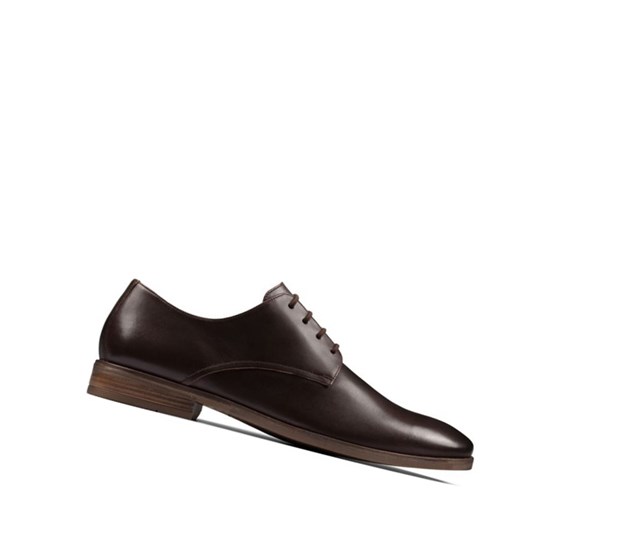 Clarks Stanford Walk Kozene Vychadzkove Topanky Panske Tmavo Hnede | HTLM-53246