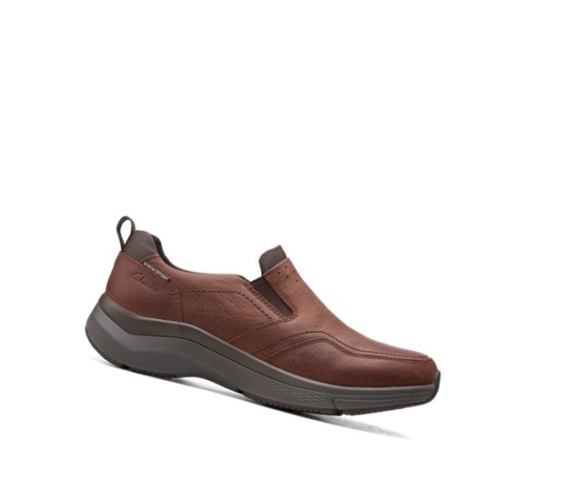 Clarks Wave 2.0 Edge Oily Kozene Tenisky Panske Hnede | RTGF-49851