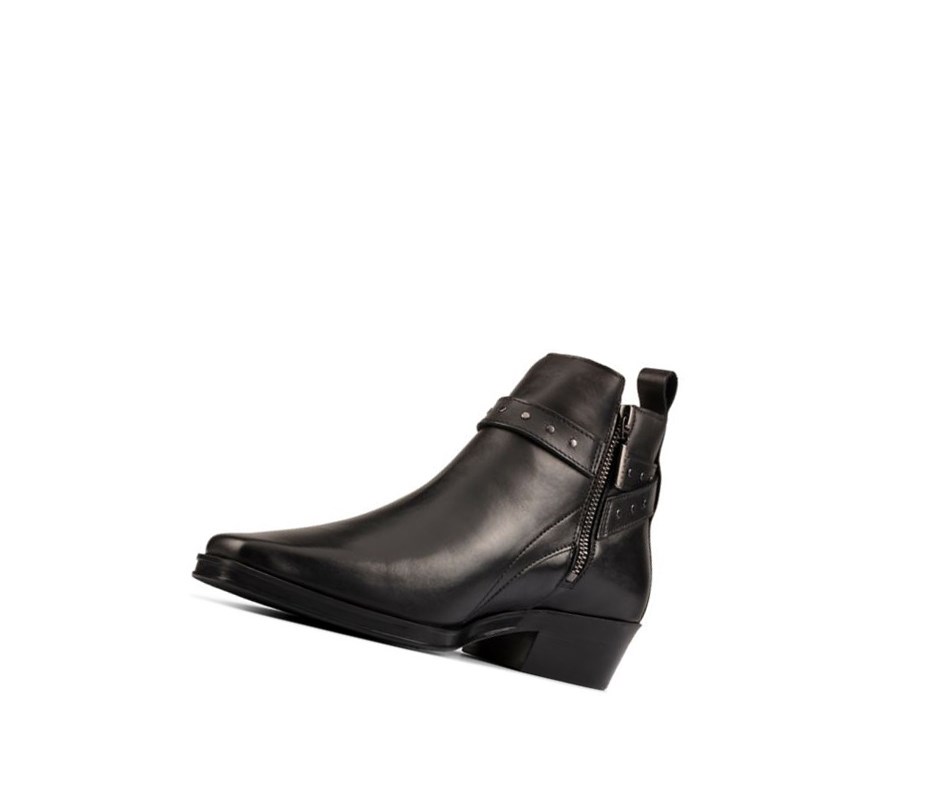 Clarks Alcina Lo Kozene Clenkove Cizmy Damske Čierne | IEDC-07396