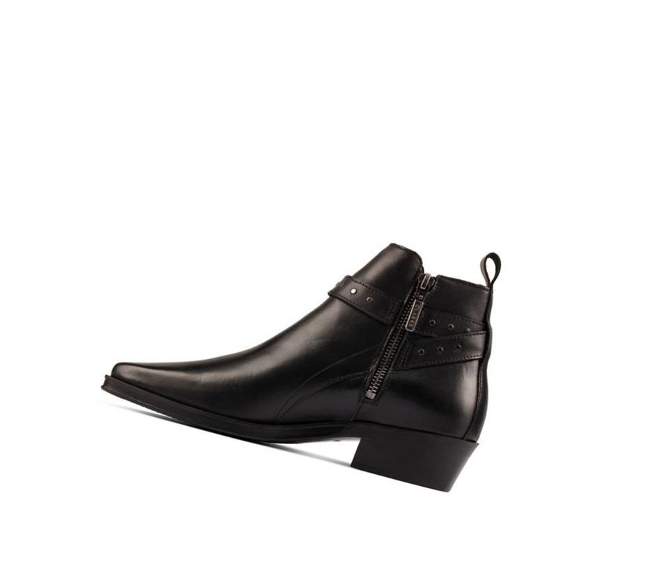 Clarks Alcina Lo Kozene Clenkove Cizmy Damske Čierne | IEDC-07396