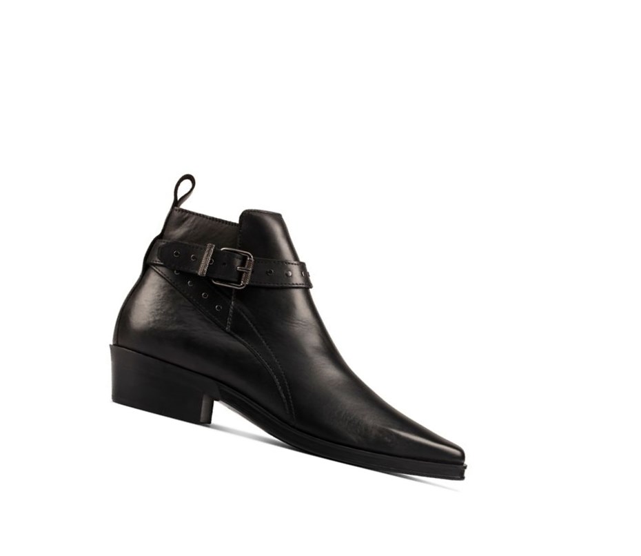 Clarks Alcina Lo Kozene Clenkove Cizmy Damske Čierne | IEDC-07396