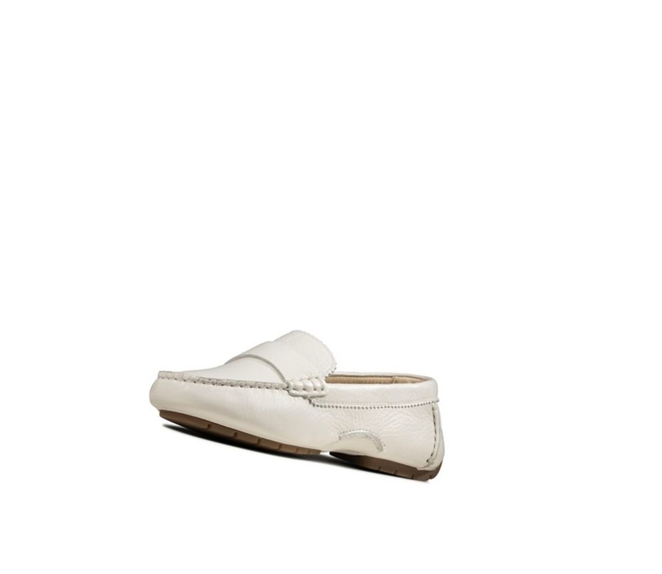 Clarks C Mocc Kozene Slip On Tenisky Damske Biele | CGQA-15497