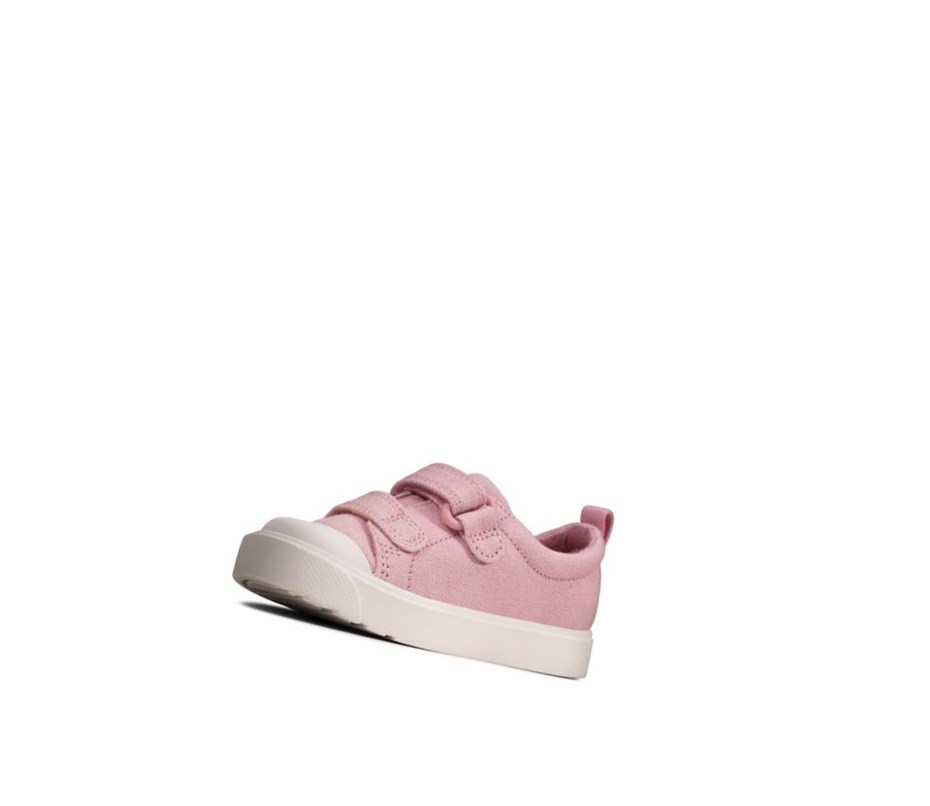 Clarks City Bright Casual Obuv Dievcenske Ruzove | SURE-98304