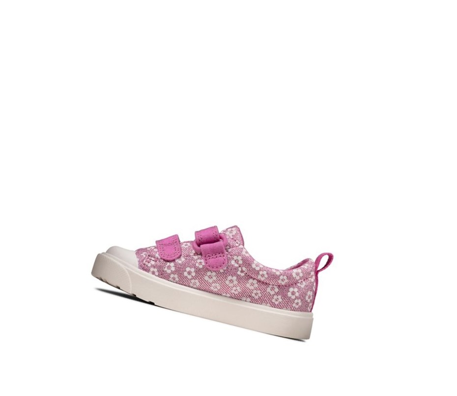 Clarks City Bright Floral Casual Obuv Chlapcenske Ruzove | ZFMB-83152