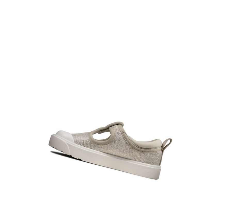 Clarks City Dance T-bar Casual Obuv Dievcenske Strieborne | EQXG-59712