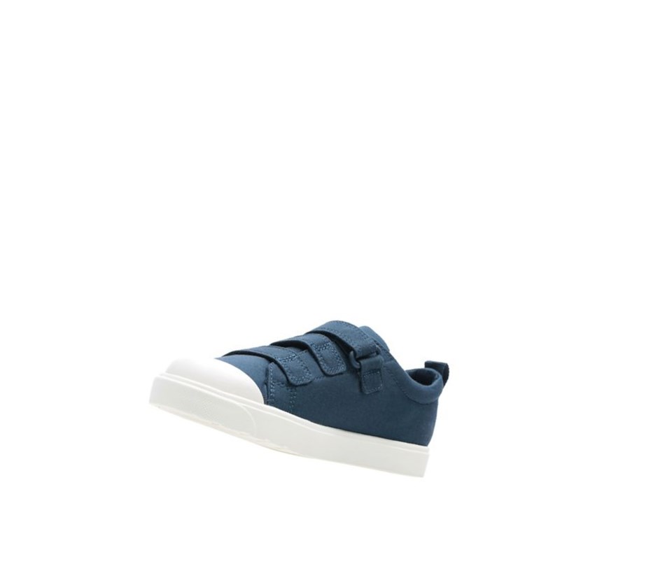 Clarks City Flare Lo Casual Obuv Dievcenske Námornícka Modrá | MBSK-53827