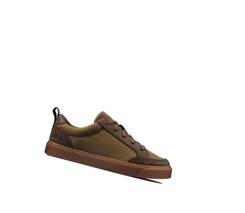 Clarks City Fresh Textilne Casual Obuv Chlapcenske Olivovo Zelená | USEC-87024