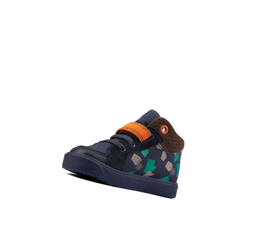 Clarks City Pop Casual Obuv Chlapcenske Námornícka Modrá | QDEZ-34691