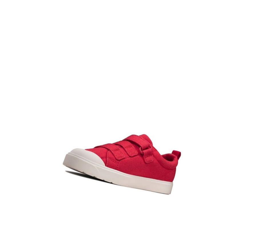 Clarks City Vibe Casual Obuv Chlapcenske Červené | UNMI-10625