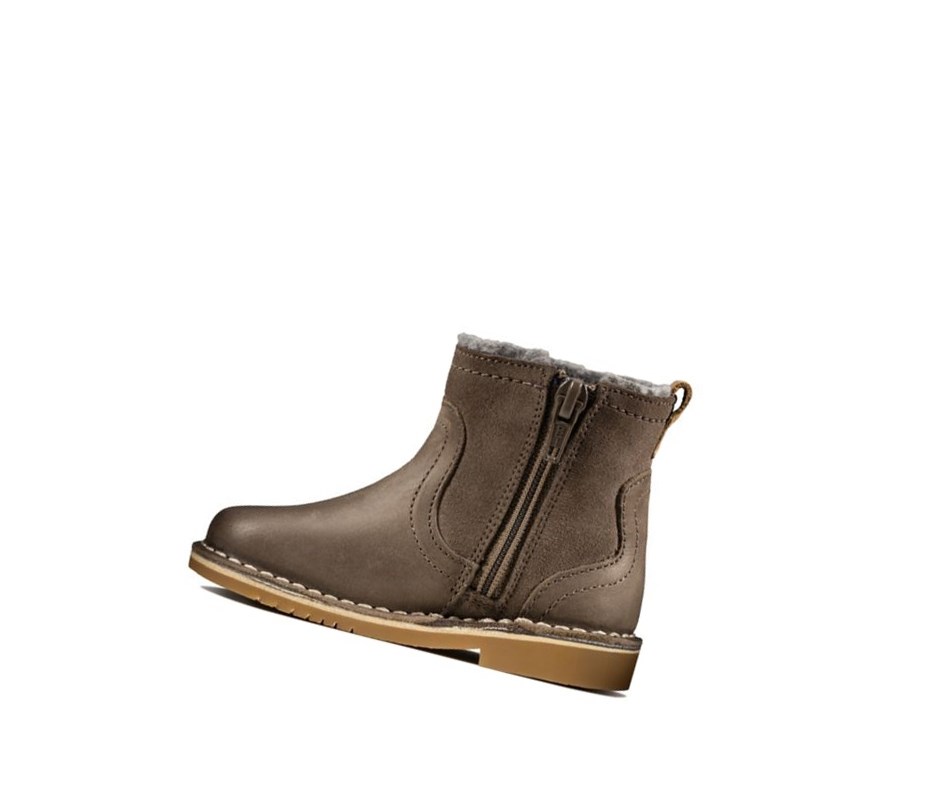 Clarks Comet Frost Kozene Kozene Cizmy Dievcenske Hnede | JHAI-92436