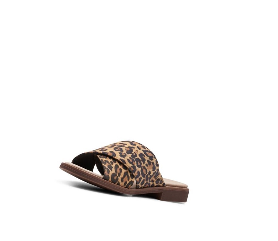 Clarks Declan Ivy Print Ploche Sandale Damske Leopardie | VJGS-62078