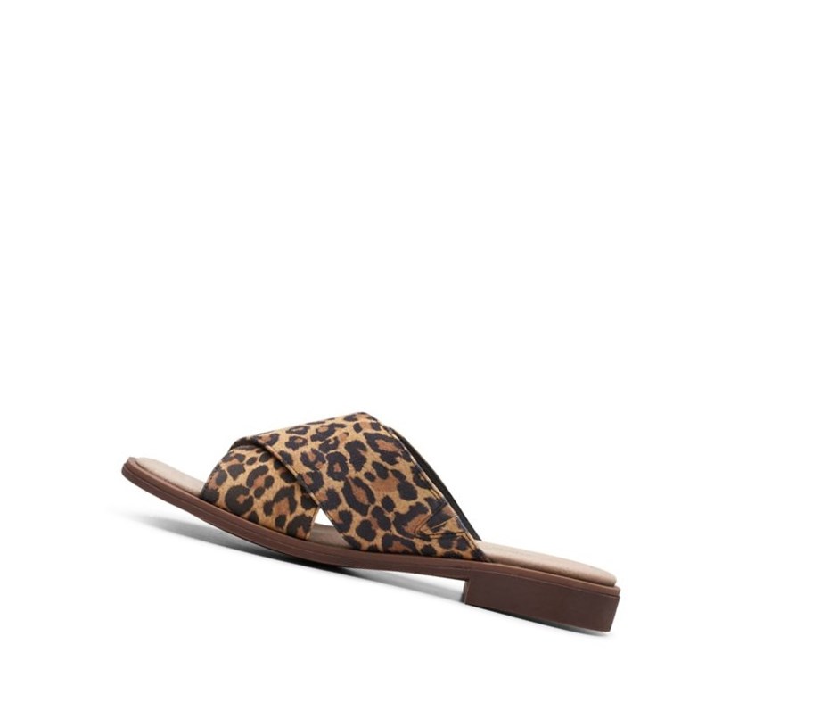 Clarks Declan Ivy Print Ploche Sandale Damske Leopardie | VJGS-62078