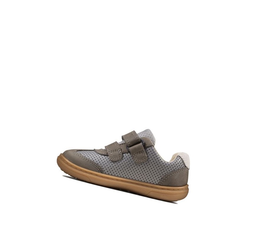 Clarks Flash Metra Kozene Kozene Topanky Chlapcenske Tmavo Siva | RAQZ-64715