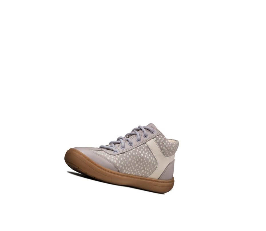 Clarks Flash Twist Kozene Clenkove Cizmy Dievcenske Siva | JZNI-01974