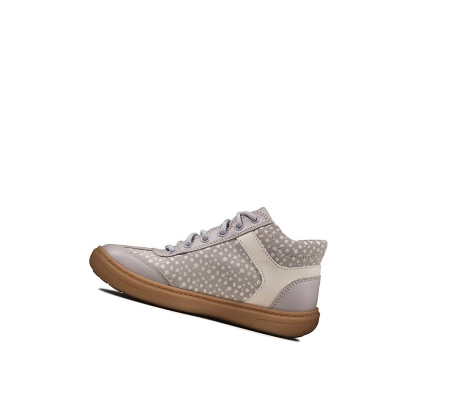 Clarks Flash Twist Kozene Clenkove Cizmy Dievcenske Siva | JZNI-01974