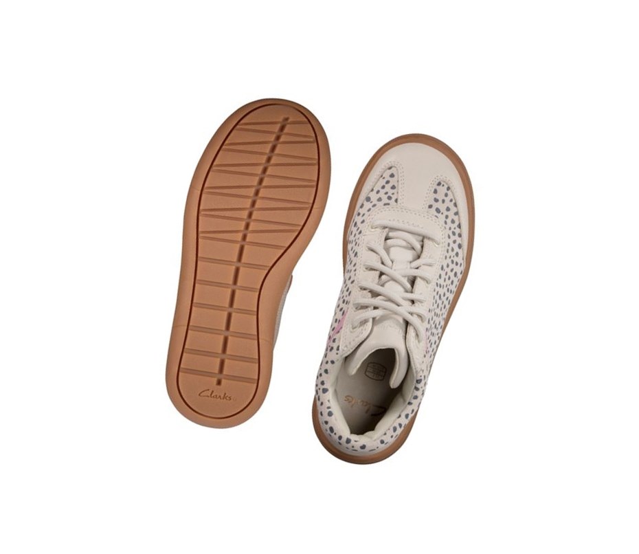 Clarks Flash Twist Semisove Clenkove Cizmy Dievcenske Leopardie | FLYD-95867