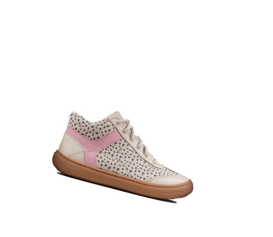 Clarks Flash Twist Semisove Clenkove Cizmy Dievcenske Leopardie | FLYD-95867