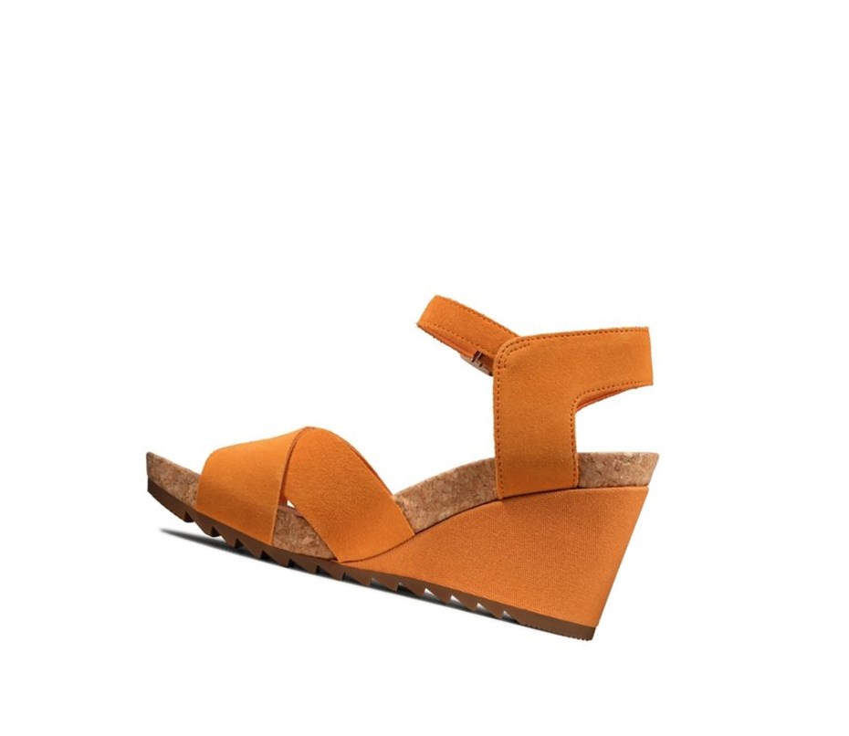 Clarks Flex Sun Semisove Sandale na Platforme Damske Oranžové | RLNX-16498