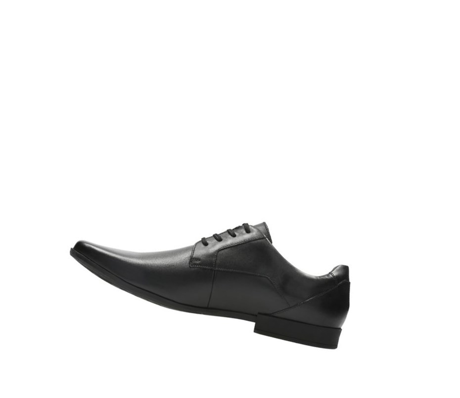 Clarks Glement Cipkovane Kozene Kozene Topanky Panske Čierne | GQDM-95802