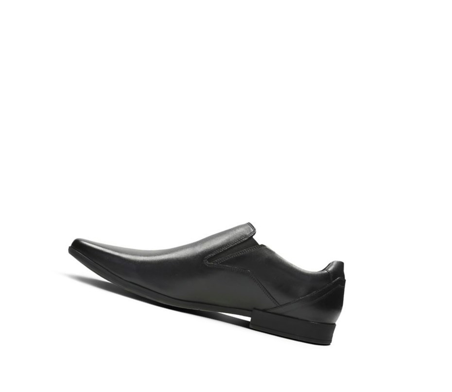 Clarks Glement Slip Kozene Slip On Tenisky Panske Čierne | POEF-89517