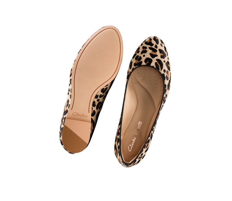 Clarks Grace Piper Print Kozene Balerinky Damske Leopardie | AGML-23789