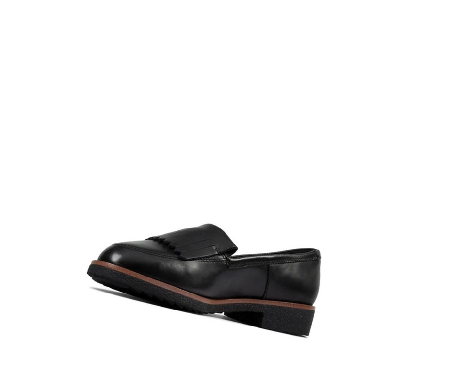 Clarks Griffin Kilt Kozene Slip On Tenisky Damske Čierne | BWVS-14293