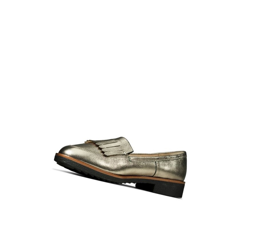 Clarks Griffin Kilt Slip On Tenisky Damske Zlate | AIHS-41905