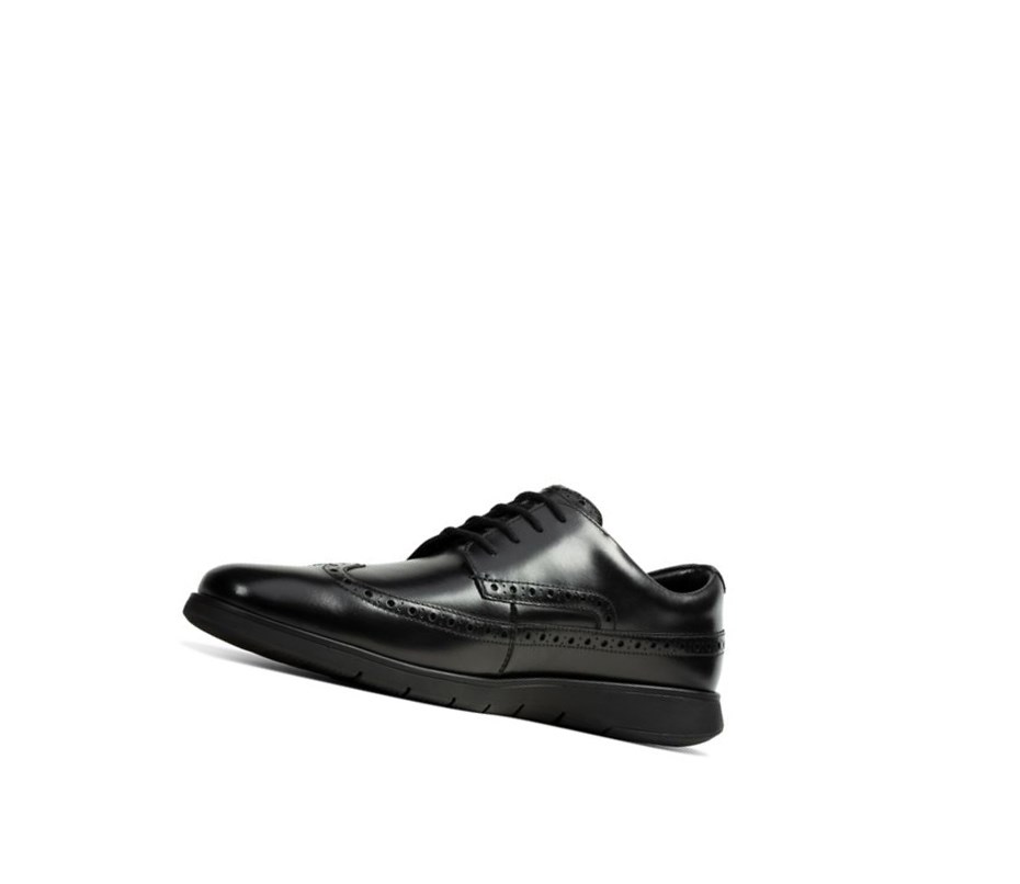 Clarks Helston Limit Kozene Brogue Topanky Panske Čierne | IJMZ-43159