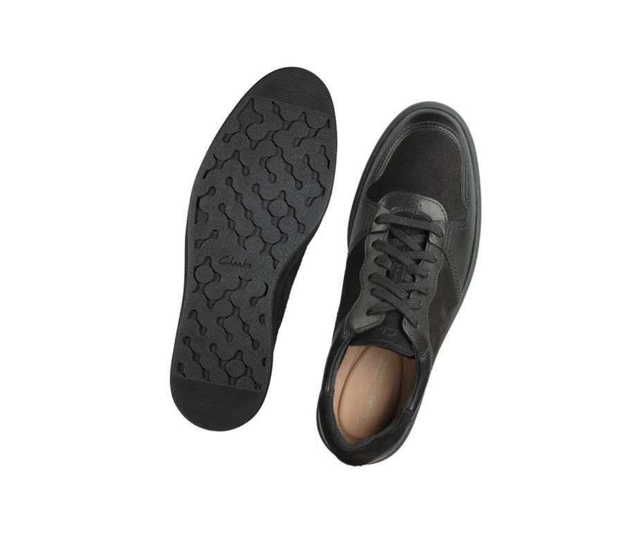 Clarks Hero Jump Semisove Ležérne Tenisky Panske Čierne | BGTY-97043