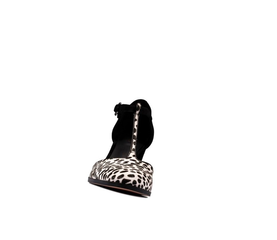 Clarks Kaylin 85 T Bar Print Podpätky Damske Leopardie | JIUZ-89536