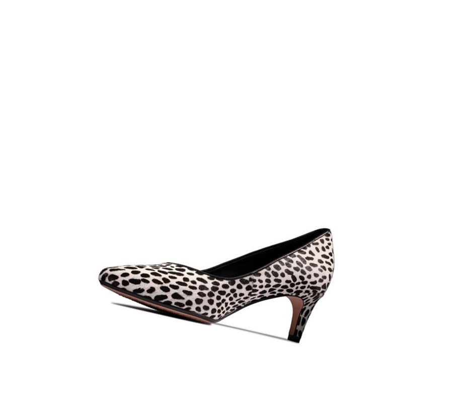 Clarks Laina 55 Court Print Kozene Kozene Topanky Damske Leopardie | ZCAR-72158