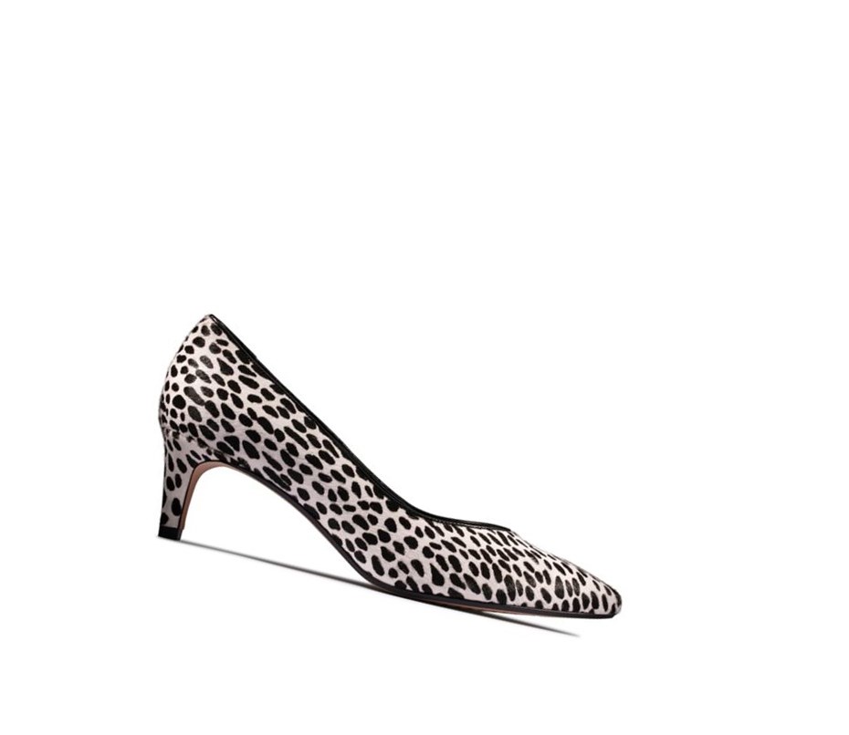 Clarks Laina 55 Court Print Kozene Podpätky Damske Leopardie | LPRB-13046