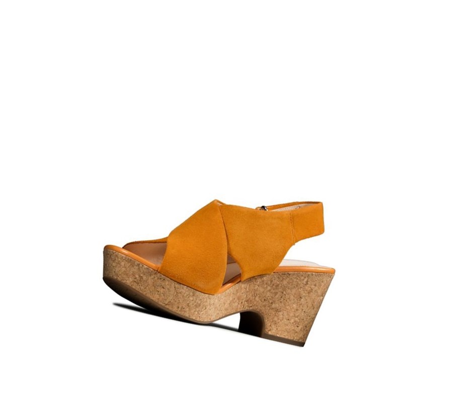 Clarks Maritsa Lara Semisove Podpätky Damske Oranžové | FZAT-48762