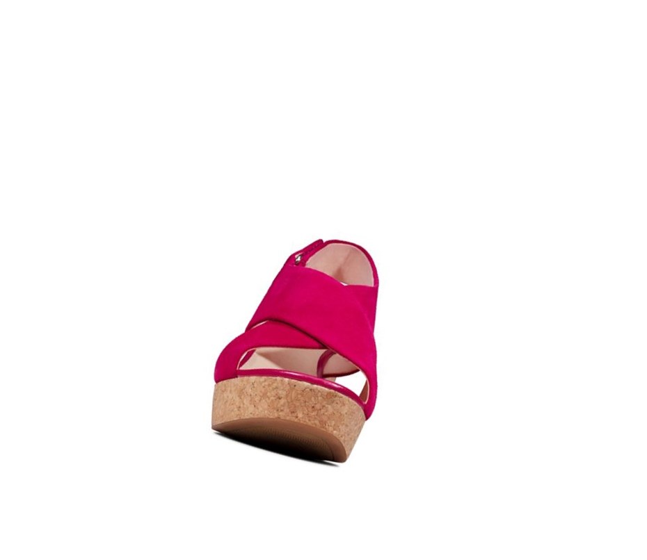 Clarks Maritsa Lara Semisove Sandale na Podpatku Damske Fuchsie | BMVC-76354