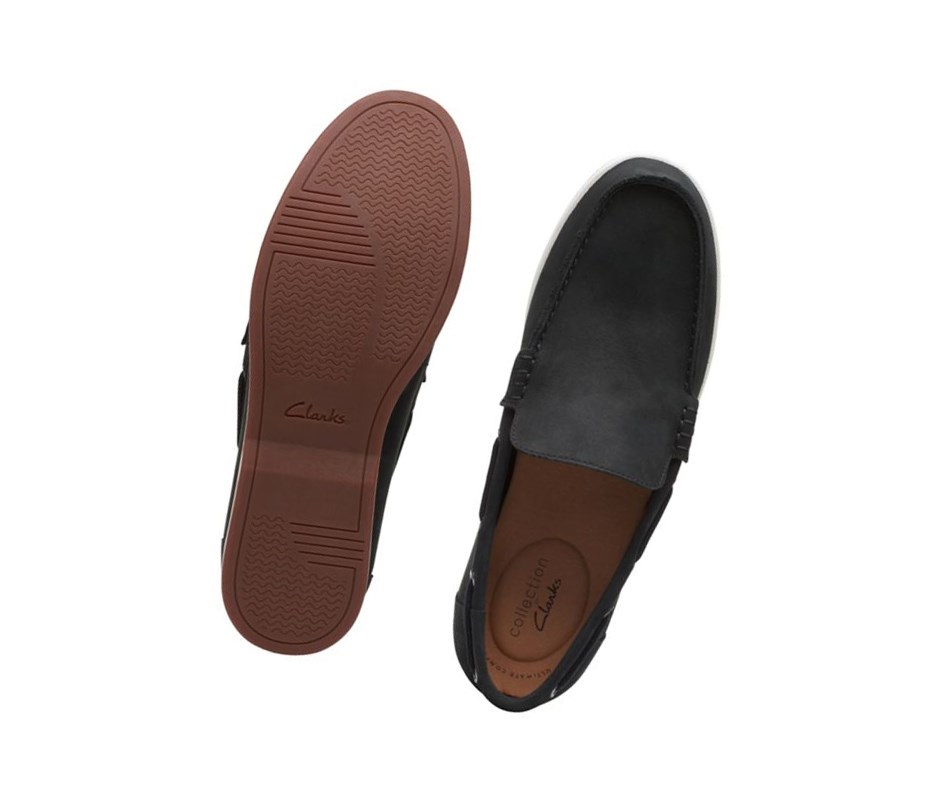 Clarks Morven Sun Nubuck Mokasiny Panske Čierne | EBSA-16974